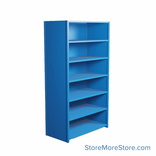 Industrial Shelving, 48" W x 24" D x 87" H, Closed Single Shelving Unit, 7 Shelves